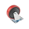 RS PRO Polyurethane Tyred Swivel Castor, Heavy Duty, 130 kg Load Capacity, 125 mm Wheel Diameter, Zinc Plated Body 196-5188