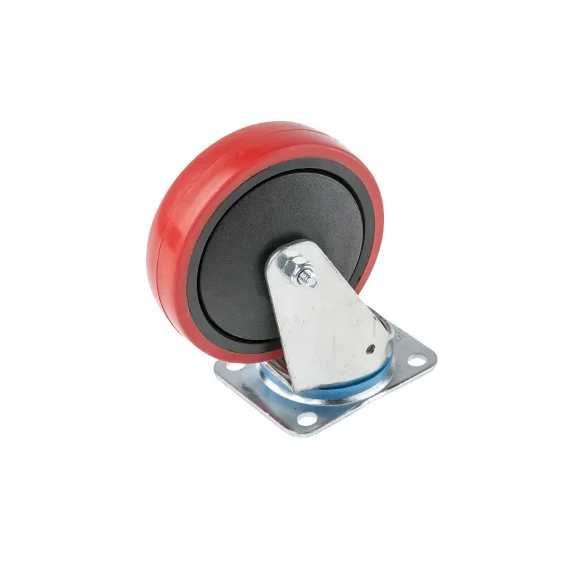 RS PRO Polyurethane Tyred Swivel Castor, Heavy Duty, 130 kg Load Capacity, 125 mm Wheel Diameter, Zinc Plated Body 196-5188