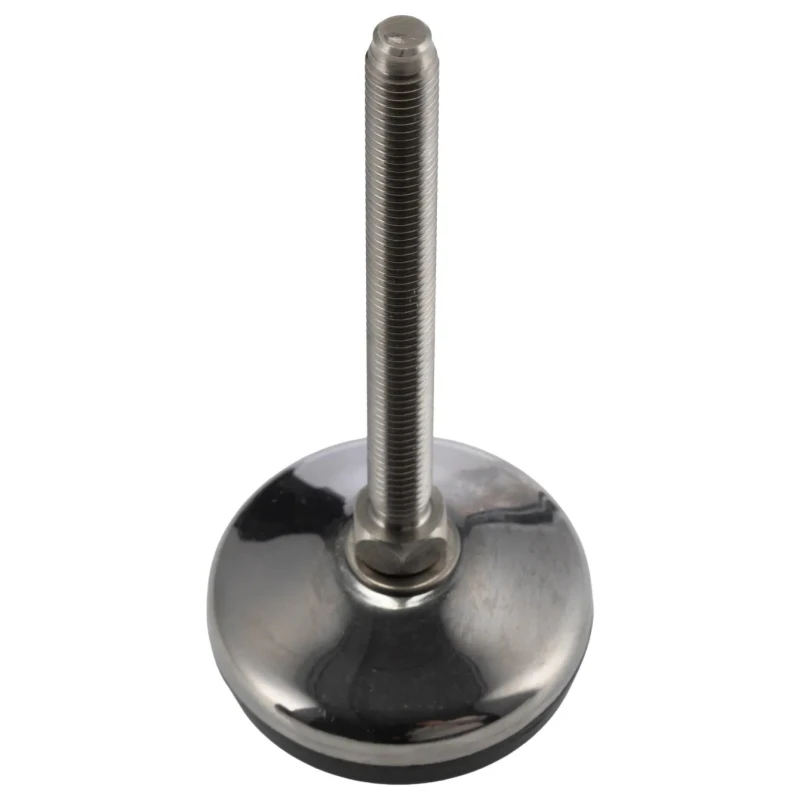 RS PRO M10 60 mm Diameter Adjustable Foot Stainless Steel 700 kg Static Load Capacity 10° Tilt Angle 196-5349