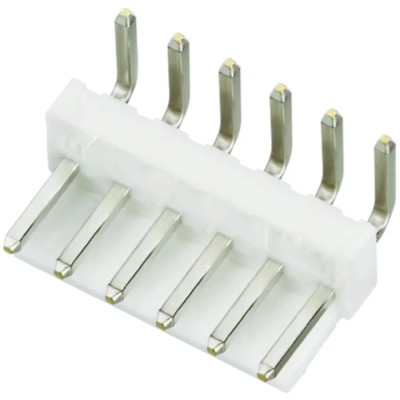 JST VH Series Right Angle Through Hole PCB Header 6 Contacts 3.96 mm Pitch 1 Row Shrouded B6PS-VH(LF)(SN)