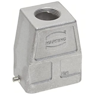 HARTING Han EMC Range Heavy Duty Power Connector Hood 1 Lever, Size 6B, Die Cast Aluminium Body, IP65 Rated 19628060446