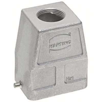 HARTING Han EMC Range Heavy Duty Power Connector Hood 1 Lever, Size 6B, Die Cast Aluminium Body, IP65 Rated 19628060446