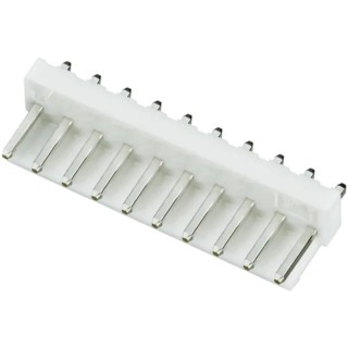 JST VH Series Top Entry Through Hole PCB Header 10 Contacts 3.96 mm Pitch 1 Row Shrouded B10P-VH(LF)(SN)