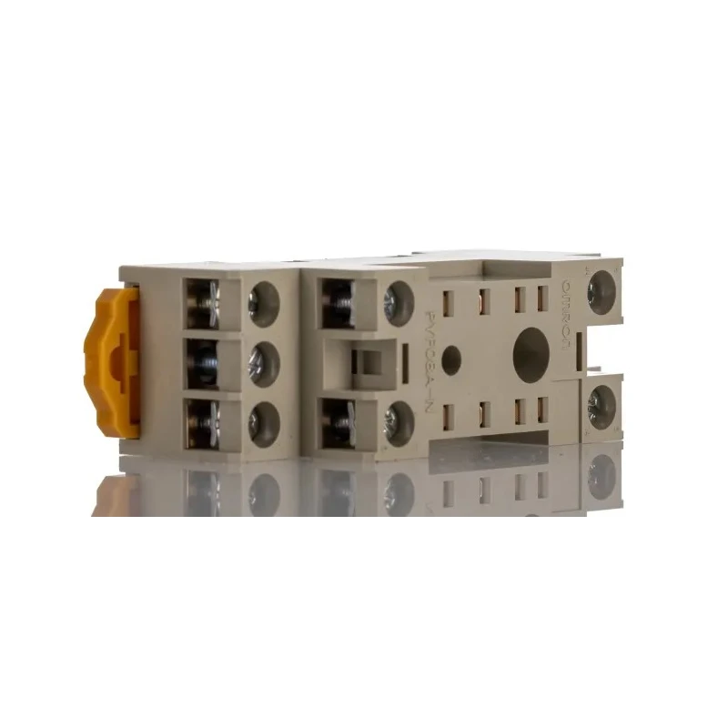 Omron 8 Way 250V AC DIN Rail Relay Socket for Use with MY2IN Series Power Relays PYF08A-N