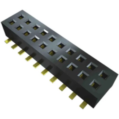 Samtec CLP Series Straight Surface PCB Socket 24-Contact 2 Row 1.27 mm Pitch Solder CLP-112-02-L-D-A