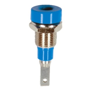 Staubli Blue Female Banana Socket 2 mm Connector Tab Termination Silver Plating 30 V, 60V DC 10A 23.0060-23