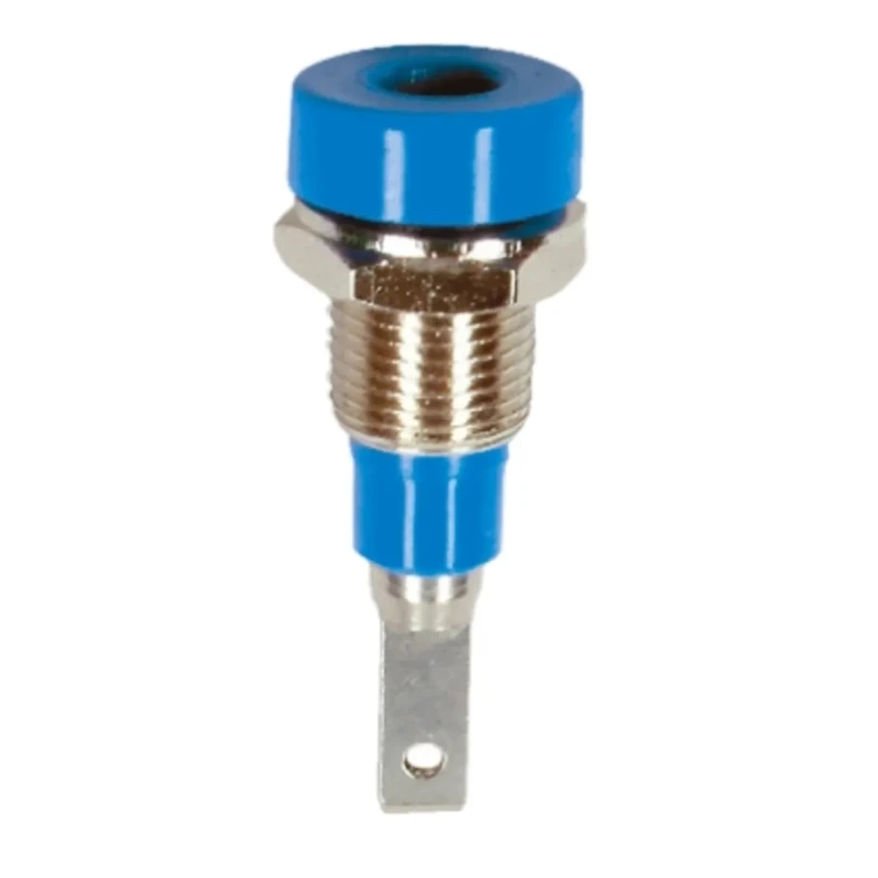Staubli Blue Female Banana Socket 2 mm Connector Tab Termination Silver Plating 30 V, 60V DC 10A 23.0060-23