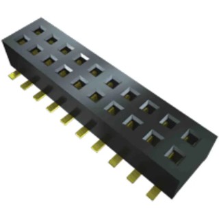 Samtec CLP Series Straight Surface PCB Socket, 14-Contact, 2 Row, 1.27 mm Pitch Solder CLP-107-02-F-D-A