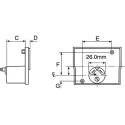 Sifam Tinsley Analogue Panel Ammeter AC/DC 55.5 mm x 27 mm ±1.5 to ±2.5 % Moving Coil IS 11020