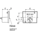 Sifam Tinsley Analogue Panel Ammeter AC/DC 55.5 mm x 27 mm ±1.5 to ±2.5 % Moving Coil IS 11020
