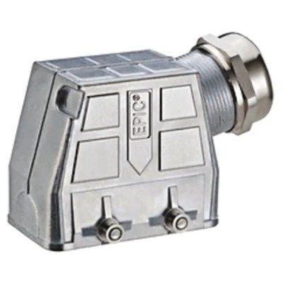 EPIC Heavy Duty Power Connector Hood Die Cast Zinc IP68 2 Lever Locking H-BE Series 70250212