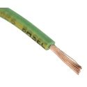 RS PRO H07Z-K Series Green Yellow 1.5 mm² 15 AWG Hook Up Wire 30x0.25 mm Strands 100 m Cross-Linked 763-7621
