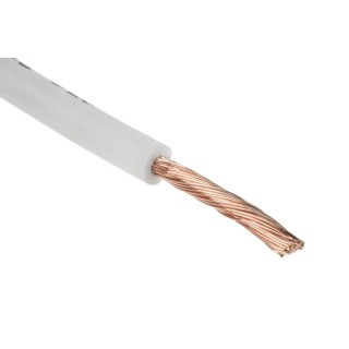 RS PRO H07Z-K Series White 2.5 mm² Hook Up Wire, 13 AWG, 50 x 0.25 mm Core Strands, 100 m Length, Cross-Linked Low 763-7640