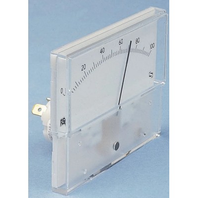 Sifam Tinsley Analogue Panel Ammeter DC, 55.5 mm x 121 mm, ±1.5% Meter Accuracy, Moving Coil IS 11022