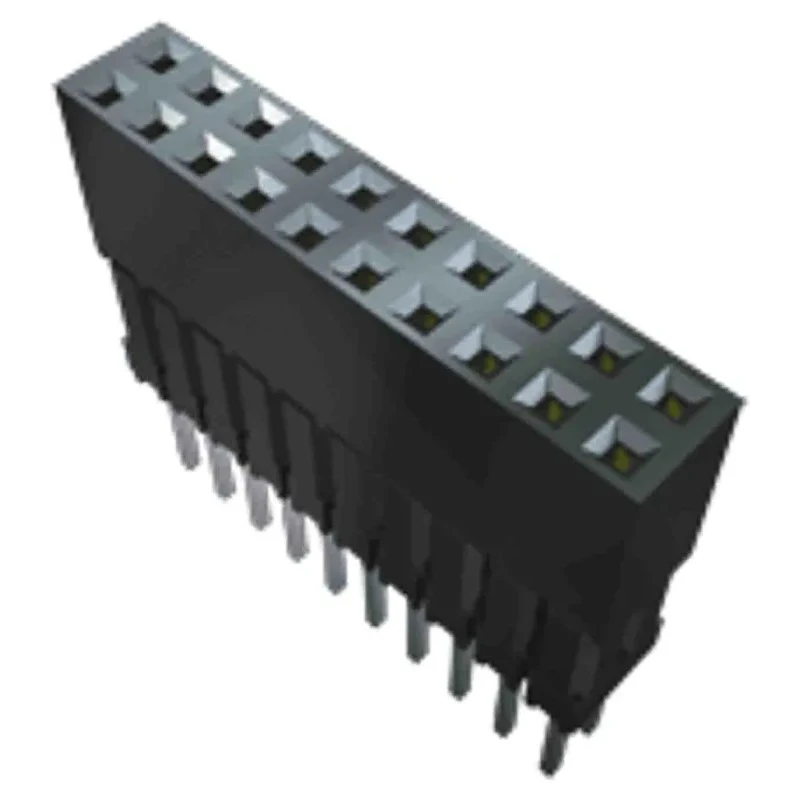 Samtec Straight Through Hole Board-to-Board PCB Socket 38-Contact 2 Row 2.54mm Pitch 515V 5.7A Black Glass ESQ-119-24-T-D