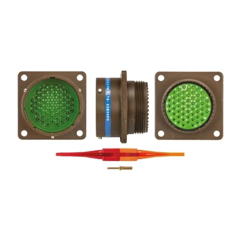 Souriau Sunbank by Eaton Copper Alloy Straight 55 Way Panel Mount MIL Spec Circular Connector 7.5A 8LT 8LT023B55PN