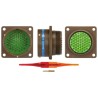 Souriau Sunbank by Eaton Copper Alloy Straight 55 Way Panel Mount MIL Spec Circular Connector 7.5A 8LT 8LT023B55PN