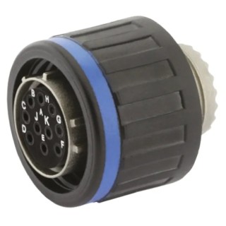 Souriau Sunbank by Eaton MIL Spec Circular Connector Copper Alloy Straight 10 Way Cable Male Female EN3645