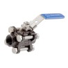RS PRO Carbon Steel Threaded Full Port Ball Valve BSPP 1/2 in, Stainless Steel Handle, 69 bar, 200°C 764-4212