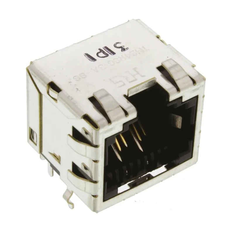 Hirose TM24R Series RJ45 Connector Female Panel Mount Through Hole Cat5 STP Shield Right Angle 1 Port 8 Way TM24RSG-5A-88