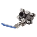 RS PRO Carbon Steel Threaded Full Port Ball Valve BSPP 1/2 in, Stainless Steel Handle, 69 bar, 200°C 764-4212