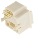 Hirose TM3RA Series RJ11 Connector Female Through Hole Cat3 UTP Shield Straight 1 Port 6 Way TM3RA-66(50)