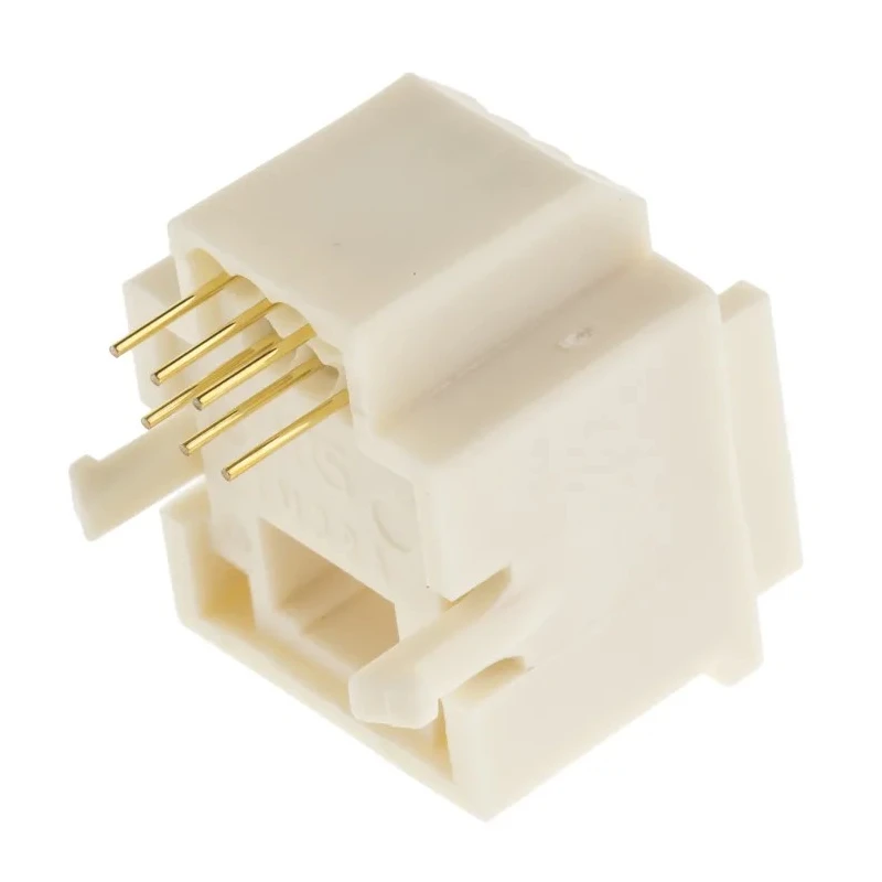 Hirose TM3RA Series RJ11 Connector Female Through Hole Cat3 UTP Shield Straight 1 Port 6 Way TM3RA-66(50)