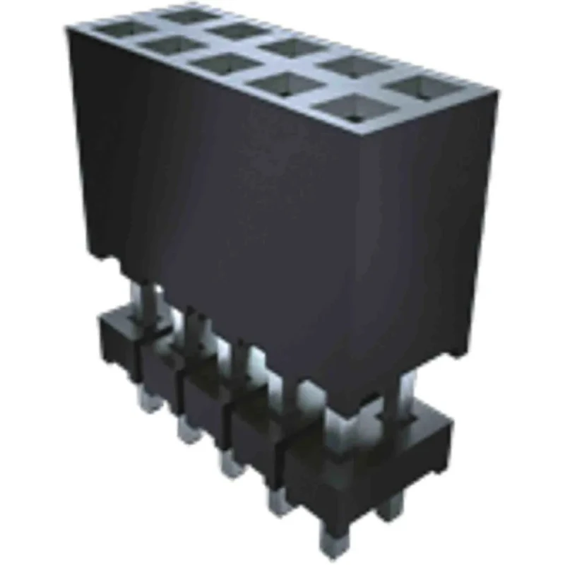Samtec ESQT Series Straight Through Hole PCB Socket, 10-Contact, 2 Row, 2 mm Pitch, 4.5A Current, Solder ESQT-105-02-G-D-525