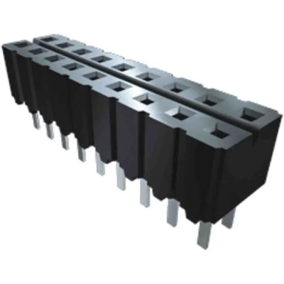Samtec CES Series Vertical Through Hole PCB Socket 9-Contact 1 Row 2.54 mm Pitch Solder CES-109-01-T-S
