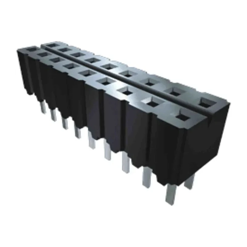 Samtec CES Series Vertical Through Hole PCB Socket 9-Contact 1 Row 2.54 mm Pitch Solder CES-109-01-T-S