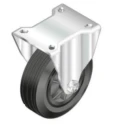 Bosch Rexroth Plastic Trestle Wheel with Rubber Tyre for 10mm Profile Grooves, Metal Mounting Flange, Model 3842259792