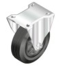 Bosch Rexroth Plastic Trestle Wheel with Rubber Tyre for 10mm Profile Grooves, Metal Mounting Flange, Model 3842259792