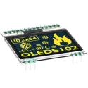 Display Visions 43.18 mm Passive Matrix Yellow OLED Display 102 x 64 Pixel Graphics I2C, SPI EA OLEDS102-6LGA