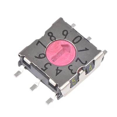 Hartmann Slotted Spindle Rotary Coded DIP Switch Surface Mount P25SMT101
