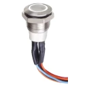 APEM Illuminated Push Button Switch Panel Mount Momentary SPDT White LED IP67 30 V dc AV9712F1020840K