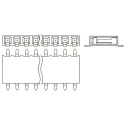 Samtec SSM Series Right Angle Surface PCB Socket 4-Contact 1 Row 2.54 mm Pitch Solder SSM-104-L-SH