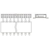 Samtec SSM Series Right Angle Surface PCB Socket 4-Contact 1 Row 2.54 mm Pitch Solder SSM-104-L-SH
