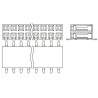 Samtec Right Angle Surface PCB Socket 4-Contact 2 Row 2.54 mm Pitch Solder SSM-102-L-DH