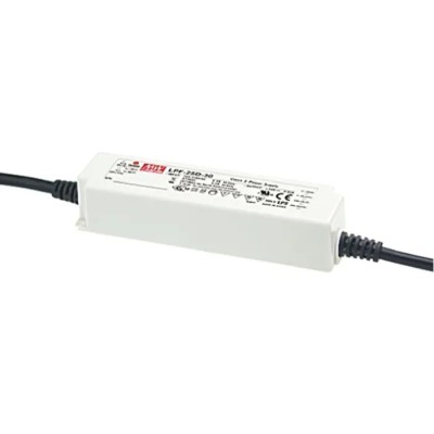 MEAN WELL IP67 Rated 5 Output 25.38W Dimmable LED Driver, 29.7V/54V, 470mA, 1 to 10 V PWM Resistance 