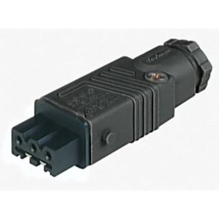Hirschmann Industrial Power Connector 3P+E Cable Mount, 16A, 400V, IP54 Black STAK 3 N black