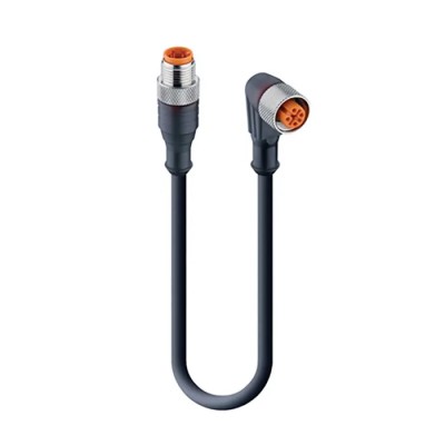 Lumberg Automation Male 4 Way Straight to Female 4 Way M12 Sensor Actuator Cable 3 m 30V 11871 RST 4-RKWT/LED P 4-225/3 M