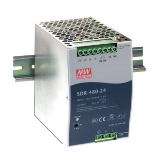 Mean Well SDR Switched Mode DIN Rail Power Supply 480W 48V DC 10A Output SDR-480P-48