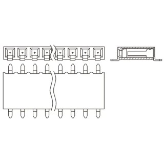 Samtec SSM Series Right Angle Surface PCB Socket, 6-Contact, 1 Row, 2.54 mm Pitch Solder SSM-106-L-SH