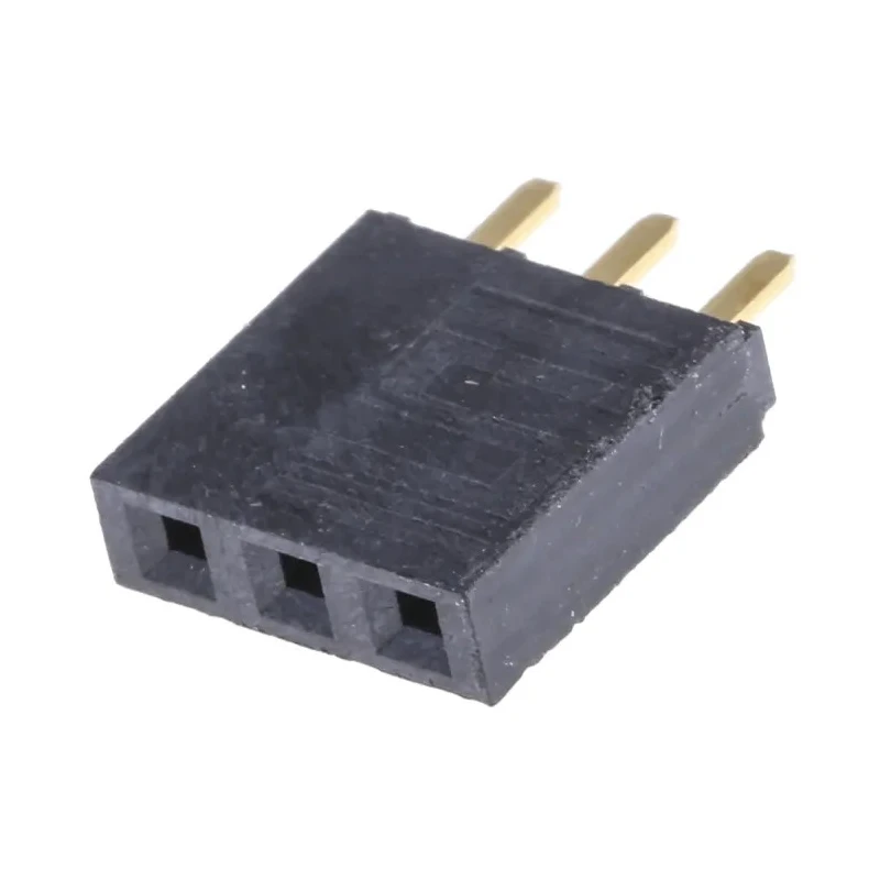 Samtec PCB Socket, 3 Contacts, 1 Row, 2.54 mm Pitch, Phosphor Bronze Contact Material, Gold Plated, 6.9A SSW-103-01-G-S