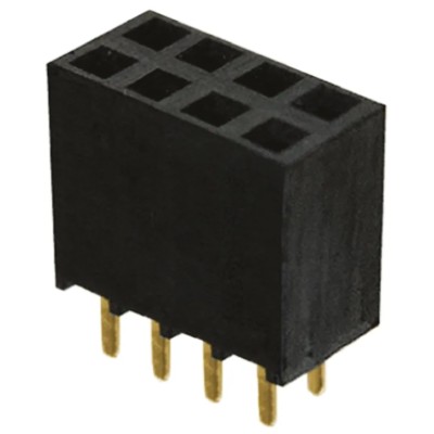 Samtec SSW Series Straight Through Hole PCB Socket, 8-Contact, 2 Row, 2.54 mm Pitch, 6.9A, 550V, Gold Plated SSW-104-01-G-D