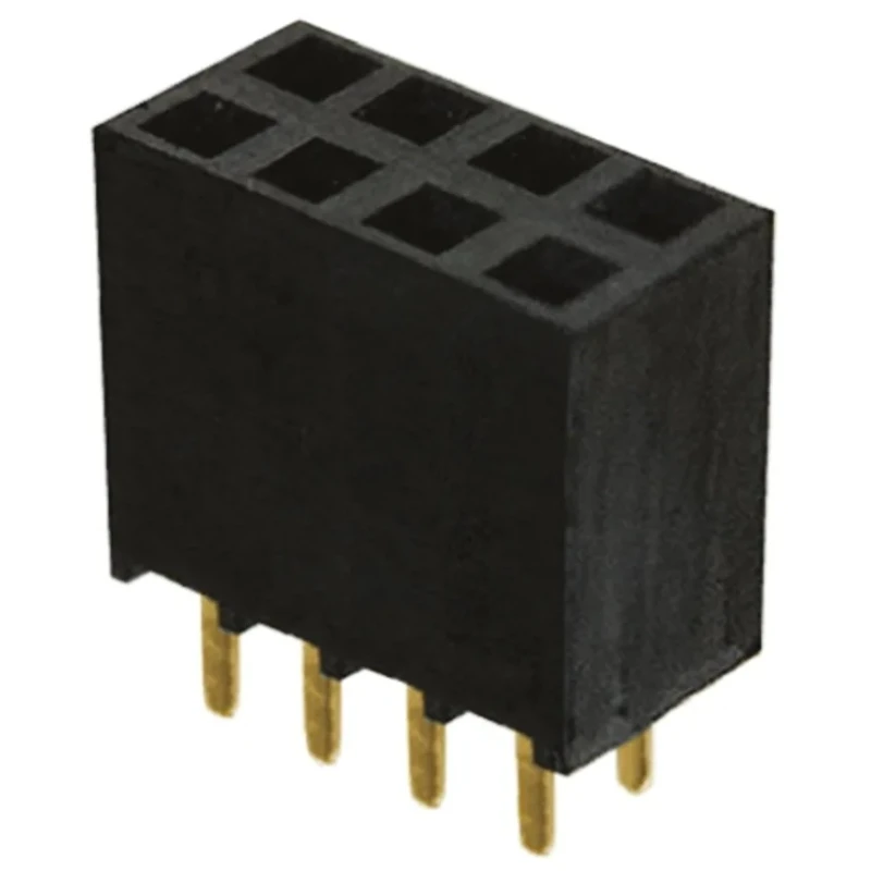 Samtec SSW Series Straight Through Hole PCB Socket, 8-Contact, 2 Row, 2.54 mm Pitch, 6.9A, 550V, Gold Plated SSW-104-01-G-D