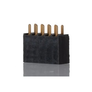 Samtec SSW Series 5-Contact 2 Row 2.54 mm Pitch Straight Through Hole PCB Socket 465V AC 4.7A Current Rating SSW-105-01-G-D