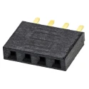 Samtec SSW Series Straight Through Hole PCB Socket, 4-Contact, 1 Row, 2.54 mm Pitch, 6.9A, 550V Solder SSW-104-01-G-S