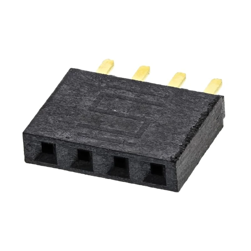 Samtec SSW Series Straight Through Hole PCB Socket, 4-Contact, 1 Row, 2.54 mm Pitch, 6.9A, 550V Solder SSW-104-01-G-S