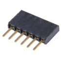 Samtec SSW Series Straight Through Hole PCB Socket, 6-Contact, 1 Row, 2.54 mm Pitch, Solder Termination SSW-106-02-G-S